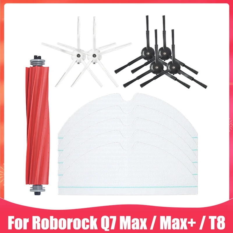 Ad-escova lateral principal mop pano capa de substituição para xiaomi roborock q7 max/max +/t8 robô aspirador de pó peças de reposição