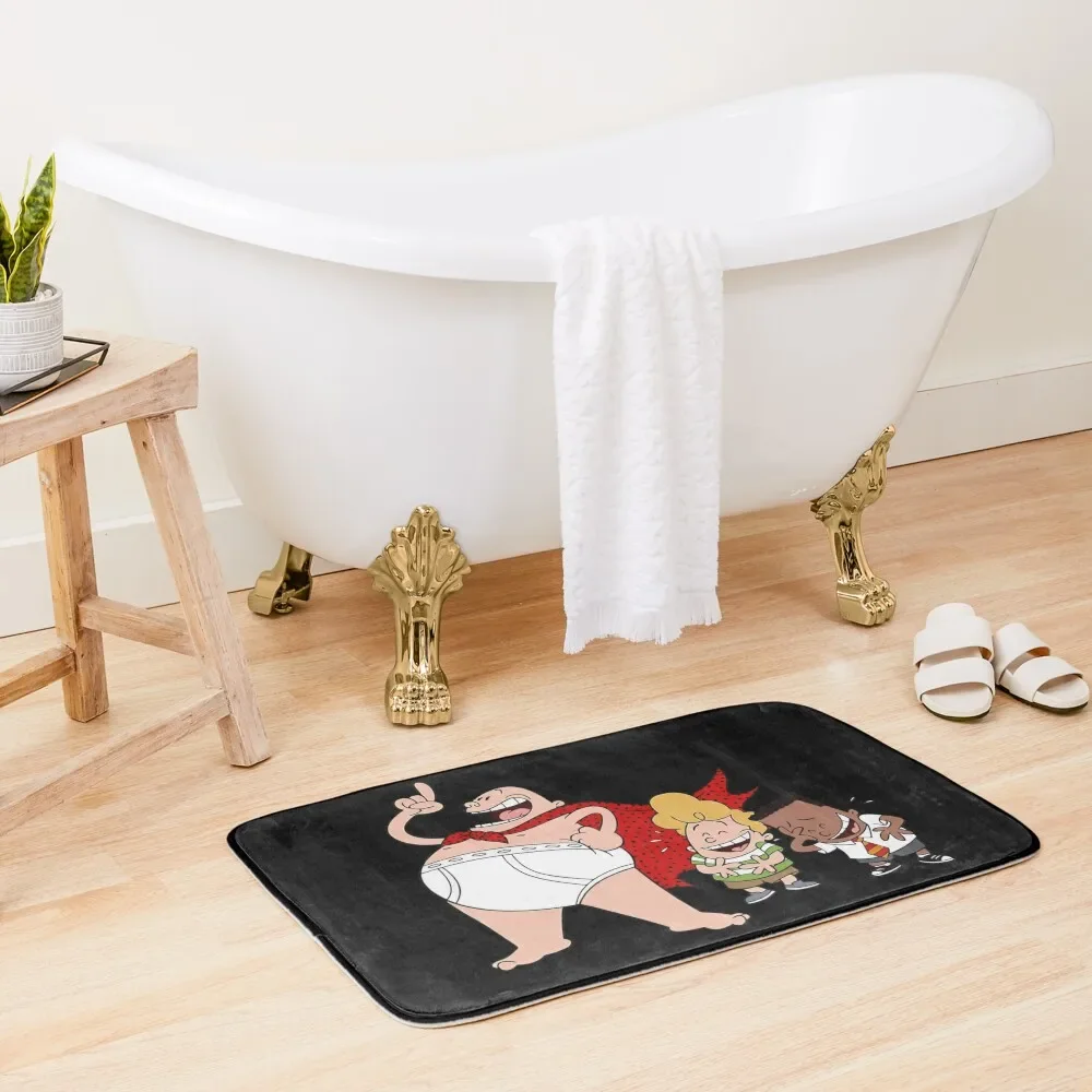 

captain underpants cartoon Bath Mat Things For Bathroom Non-Slip Pad Kitchen Rug Bathroom Shower Curtain Mat