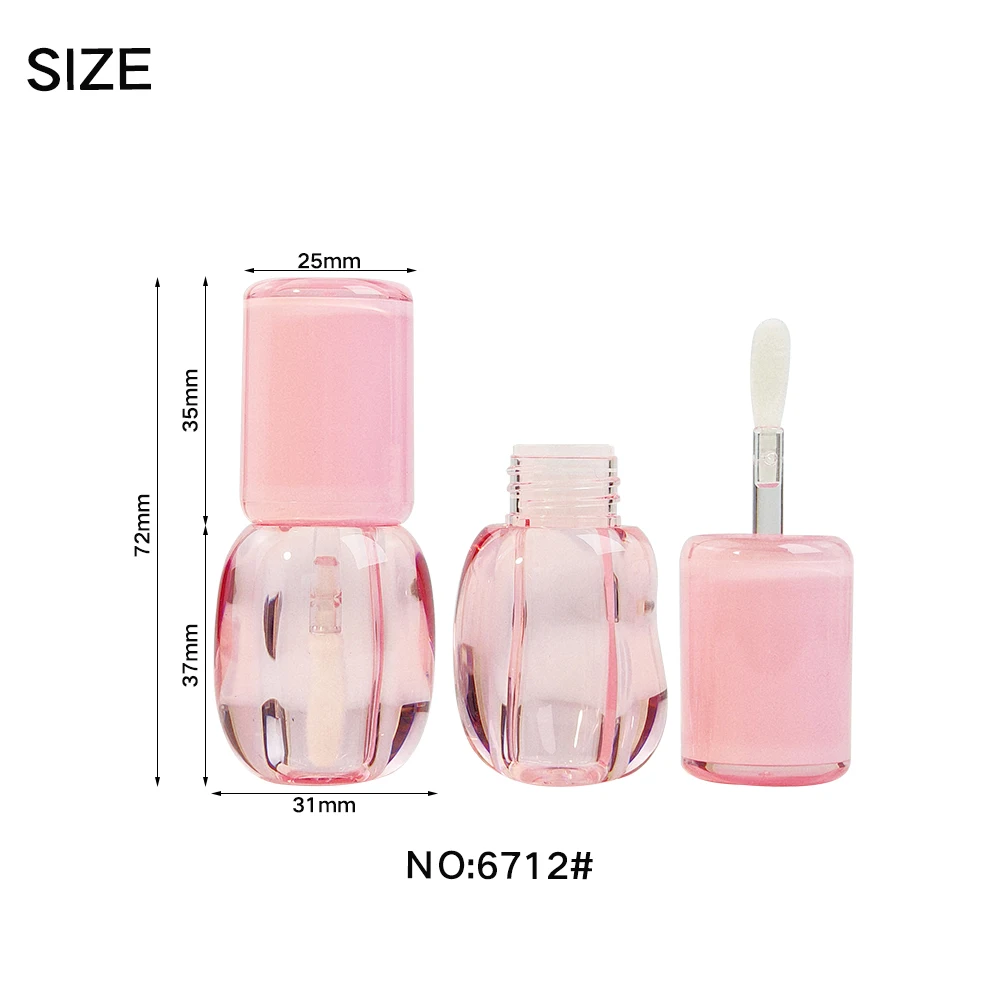 Jinze pink Irregular Lipgloss Tube Cosmetics Packaging in Stock Lipglaze Container for Makeup