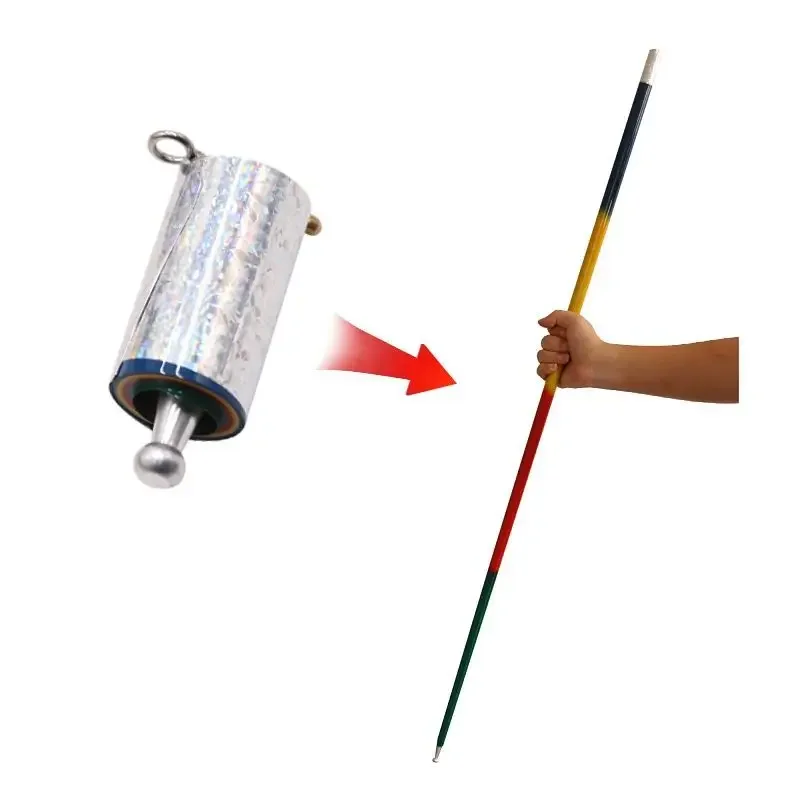 1.1M Appearing Cane - Metal,colorful (for Flaming Torch to Cane) Magic Tricks Magician Wand Stage Illusions Gimmick Props Comedy