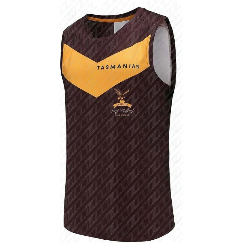 Hawthorne Hawks, Youth Training Vest, Sports and Fitness Vest, Sleeveless Australian Football Jersey, Replica Team Uniform
