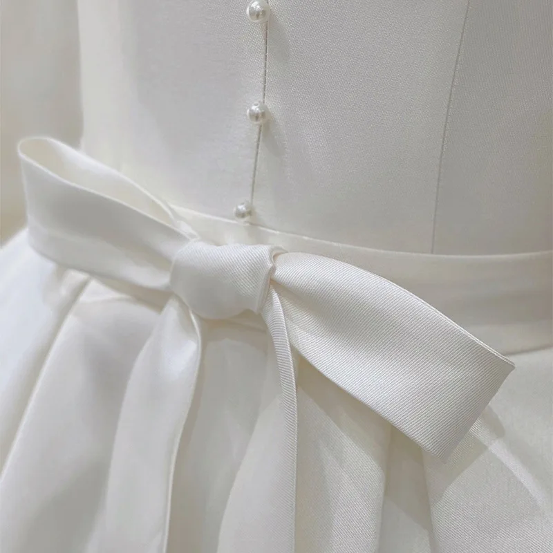 Elegant Satin Wedding Dress - usage example