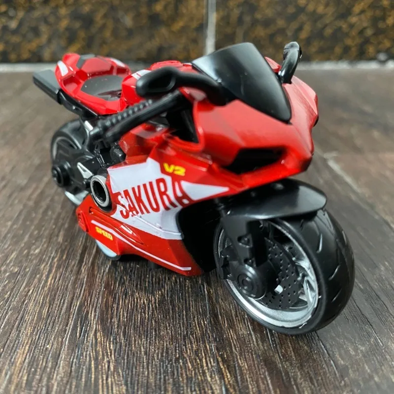 Mini coche de motocicleta de aleación de Metal, juguetes Sakura-V2, velocidad extraíble, colección de figuras de vehículos de carreras, regalo para niños y adultos