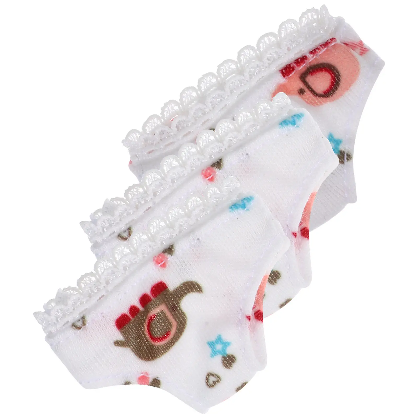 3pcs White Mini Underwear for Kids – Comfortable, Breathable, Reusable Costume Underpants