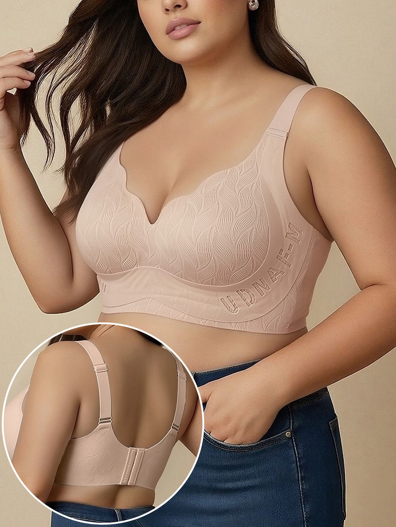 L-6XL Plus Size Full Coverage Support Bra for Big Bust Anti Sagging Push Up Seamless Comfortable Side Support Underwear