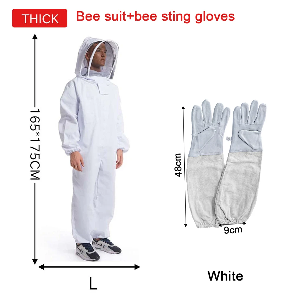 Full Body Bijenteelt Kleding Professionele Imkers Kleding Bescherming Bijenteelt Pak Safty Sluier Unisex Kinderen Beschermend