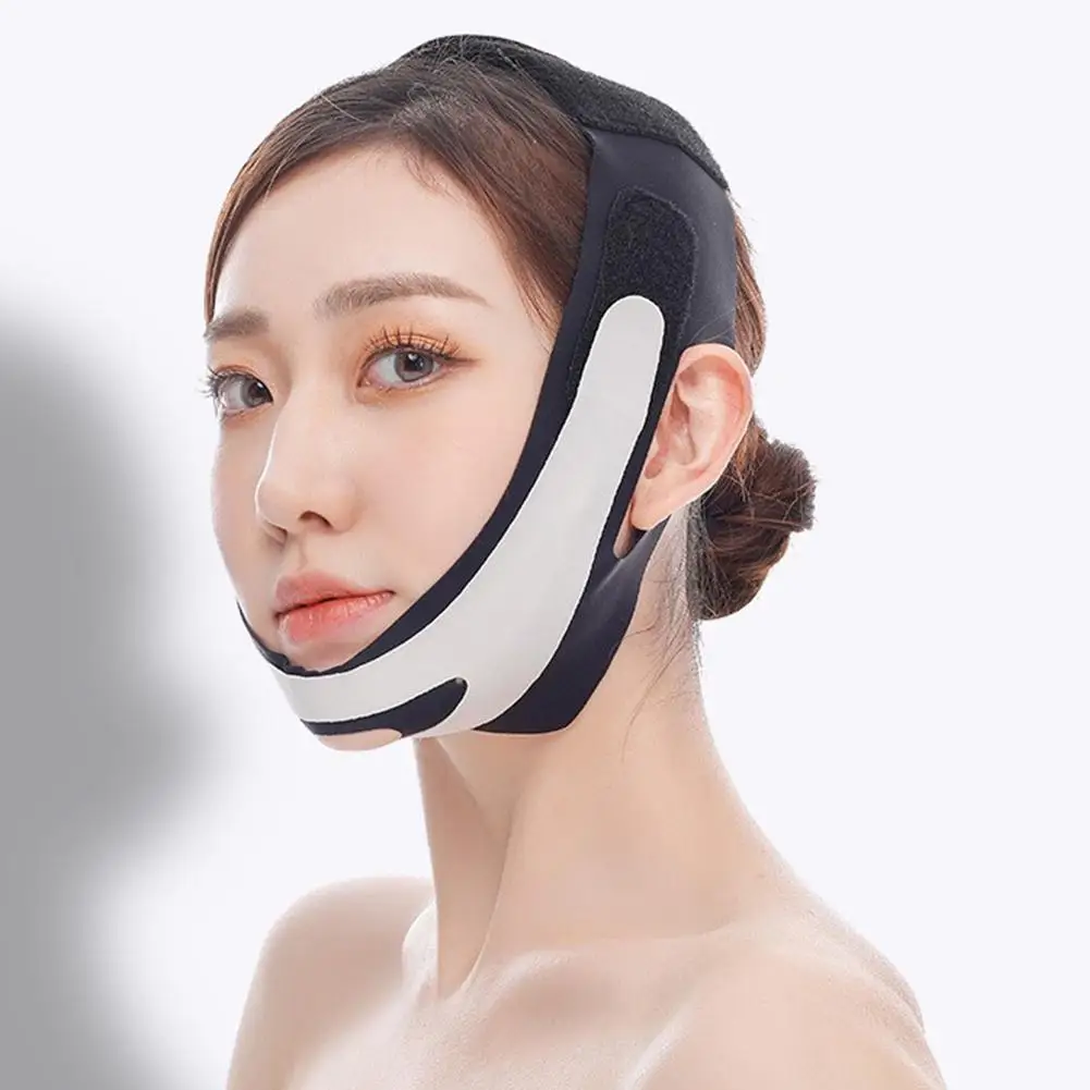 Vフェイスバンド フェイススリミングストラップ 二重あご軽減 フェイスリフト しわ改善 シェイプアップ アンチバンド バンテージ バンド チーク Vライン R1V0