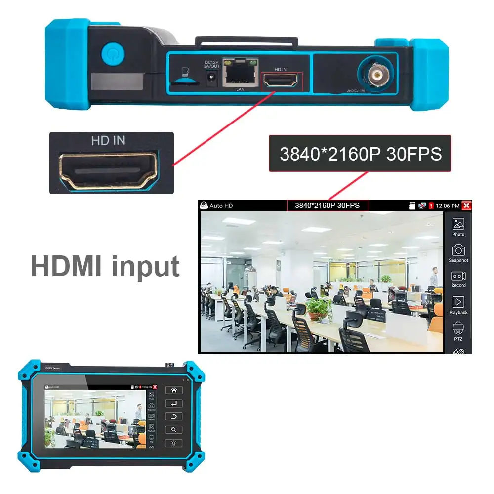 Noyafa Nf-715 IPC CCtv Tester 5.4 Inch 4K 1080P 8MP AHD CVI TV SDI With Hdmi Vga Input Monitor IP Camera Tester Cftv IP Test