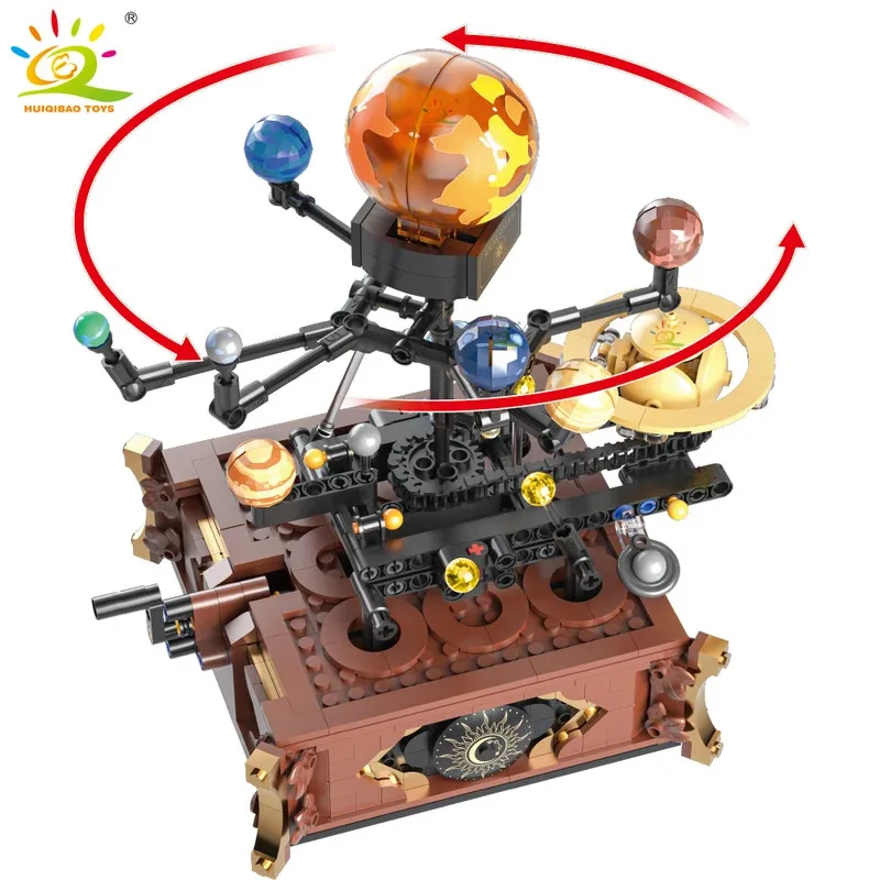 

Space Solar system orbit planet Model small Building Block Aerospace Ornament Brick Toy For Children Desk Decor.