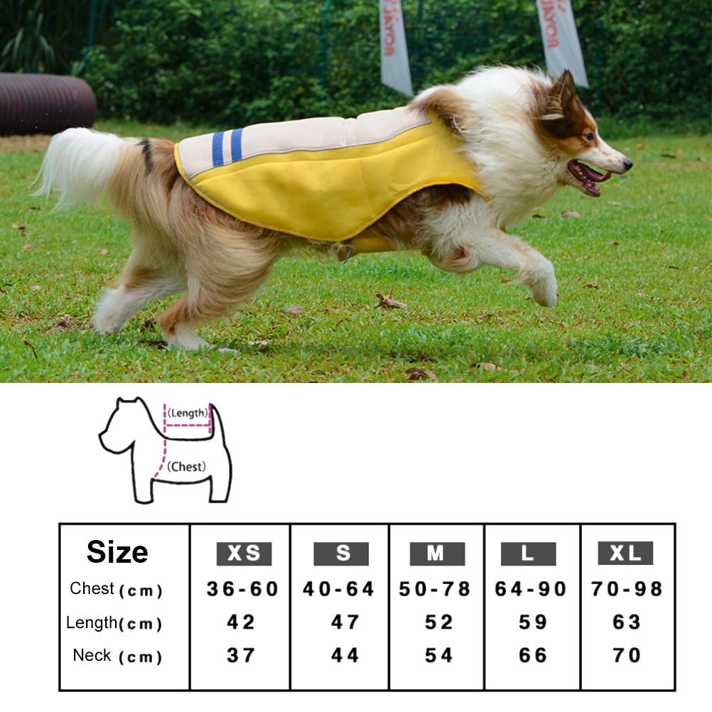

Reusable 1Pc Dog Cooling Vest Summer Pet Sunscreen Jacket Lightweight Breathable Easy On Off Washable Reusable