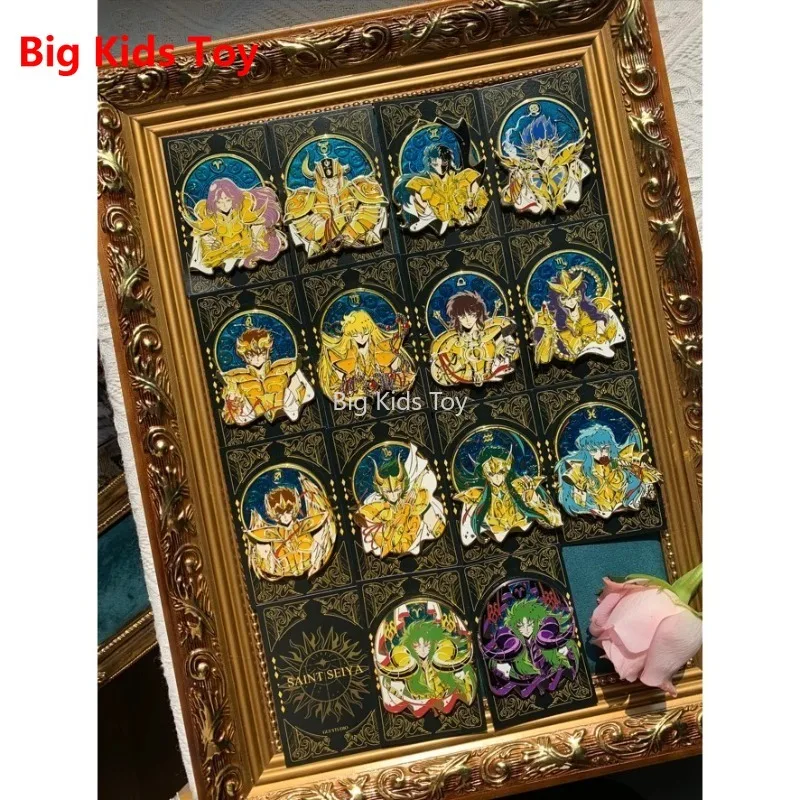 GUI Original Design Saint Seiya Gold Knights of The Zodiac  Gold-plated Imitation Enamel Badge Brooch Collect Gifts in Stock