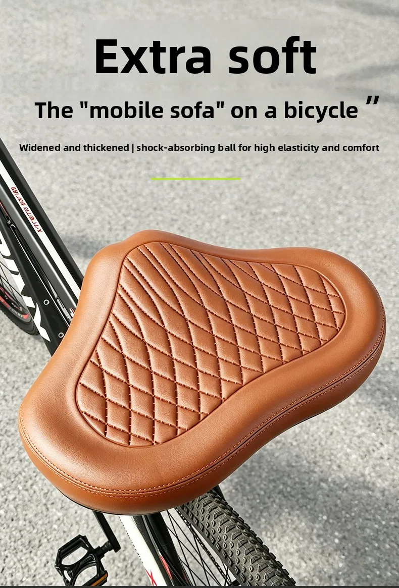 Geeignet für Xidesheng Mountainbike-Sattelkissen, ultraweiches Sattelkissen, komfortables Sattelkissen, Sitz vergrößert und verbreitert. – Detail 1