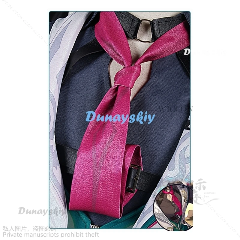 Honkai Star Rail gallagher เสื้อวิกผมชุดคอสเพลย์ผู้หญิงเสื้อสูทเนคไทสำหรับผู้ชายชุดสวมบทบาทในงานปาร์ตี้ฮาโลวีนคาร์นิวัลพร็อพ