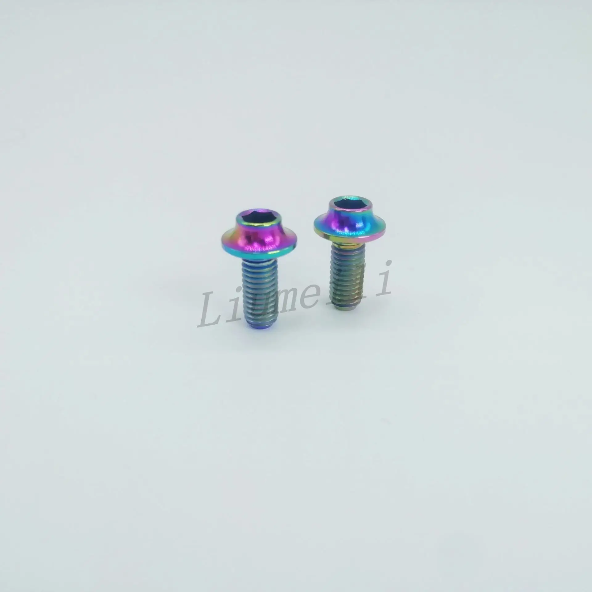 Liumeili M5x12mm Ti Bicycle Water Bottle Cage Bolt Titanium Bike Bottle Holder Screw Cycling Accessories 2pcs/ a pair