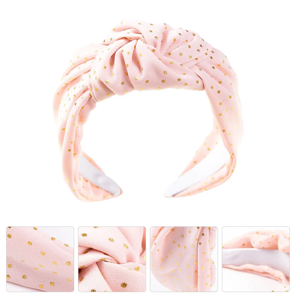 

Pink Knot Criss Cross Wide Edge Headb Thick Polyethylenerigid Hair Hoop Yoga Daily Twisted Hair Hoop Banquet Wedding