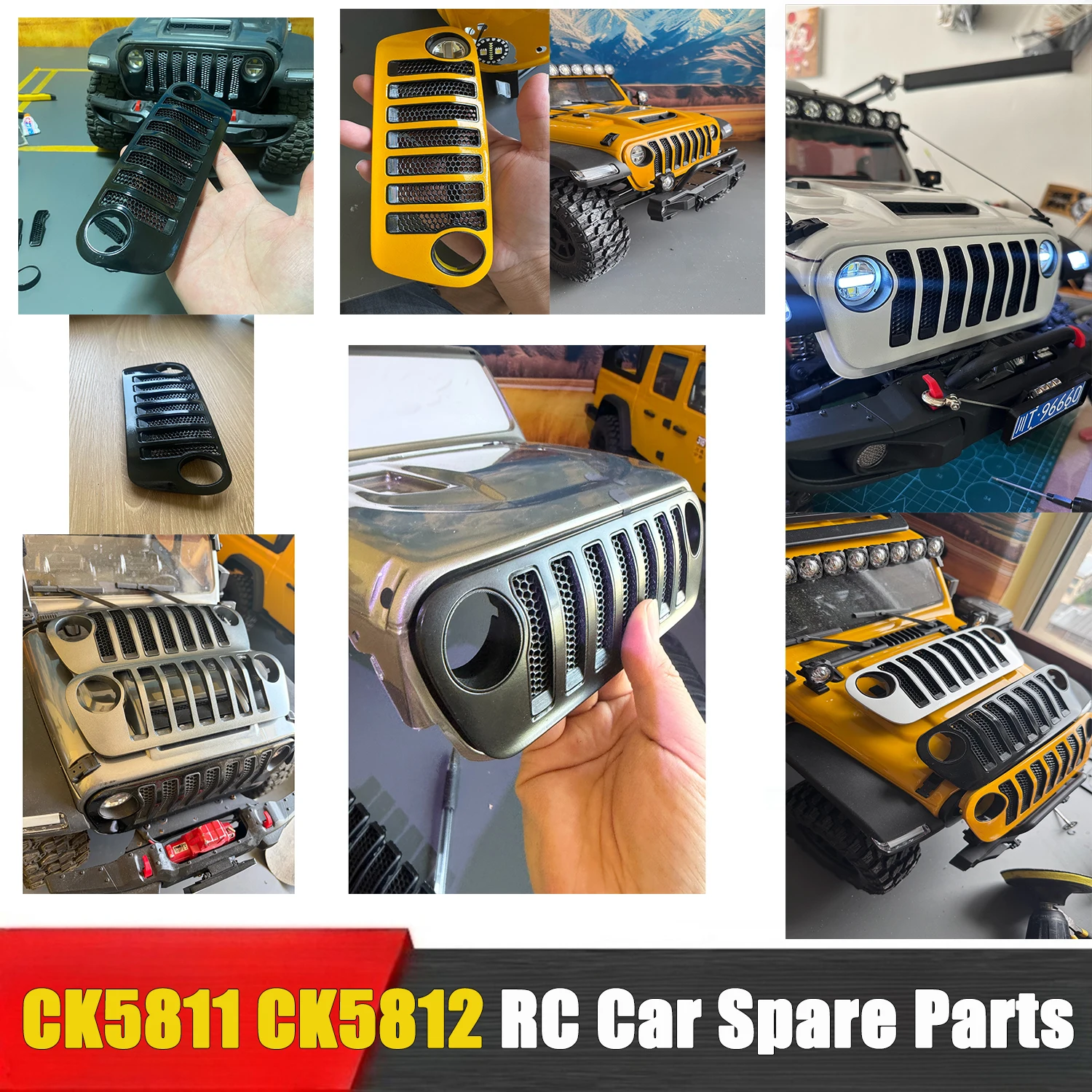 

CK5811 CK5812 RC Car Spare Parts Modification Parts Classic Edition China Open Net Front Face Grille