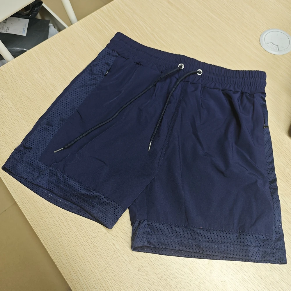 2026New summer elastic mesh beach fitness training marathon track and field quick-drying sprint sports shorts men's DK-DP2