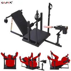 BDSM Crab Shape Split Leg Chair Bed with Sex Machine Bondage Set Restraint Spreader Handcuffs Sex Toys for Couples Adults Women