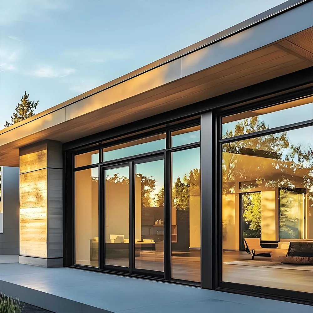 

Sliding Door Exterior Patio Push Pull Door Waterproof Aluminum Profile Interior Exterior Door Tempered Double Glazed Cusom