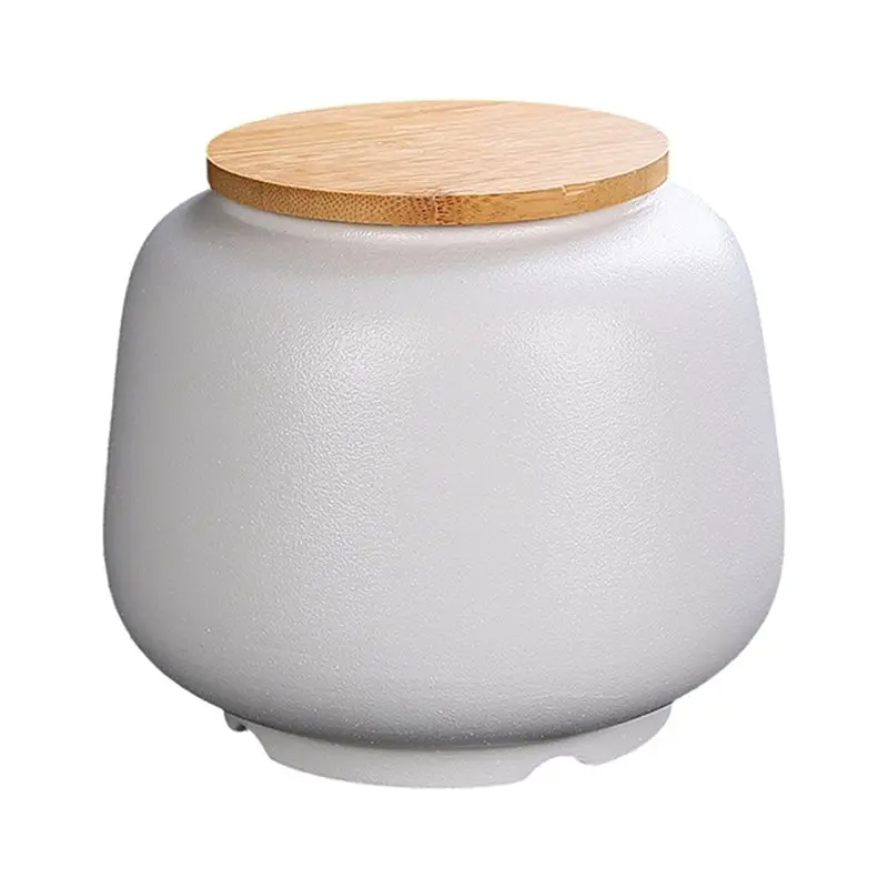 ABJN-Japanese Retro Style Personalized Big Cremation Urn For Pets-Suitable For Cats And Dogs White