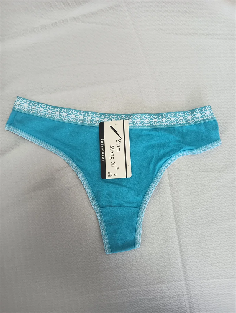Women's Low Waist Cotton Briefs - Sexy Spliced Design - alternate angle