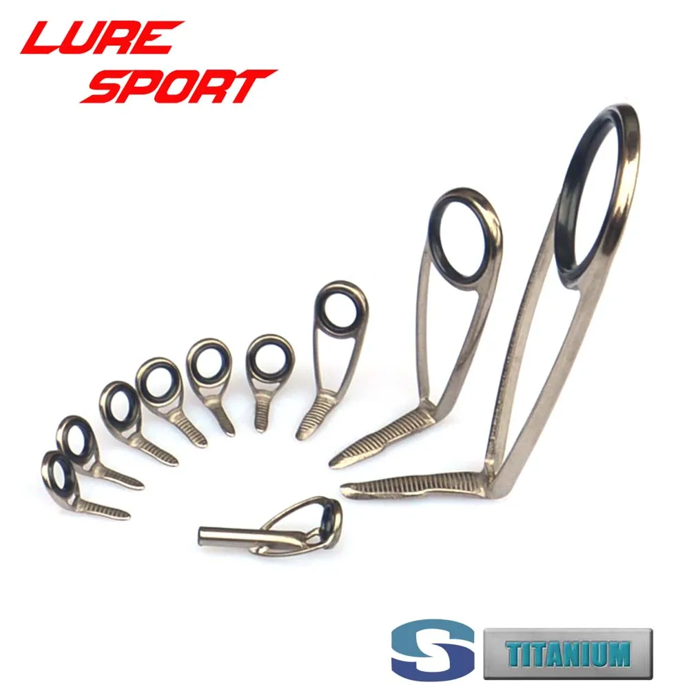 

Seaguide 8 9 10pc Titanium Frame RS ring TIXLRST TiXORSG-N TiXOMRSG5.5 TiXOHRSG20 Spin Guide set Rod Building Component DIY