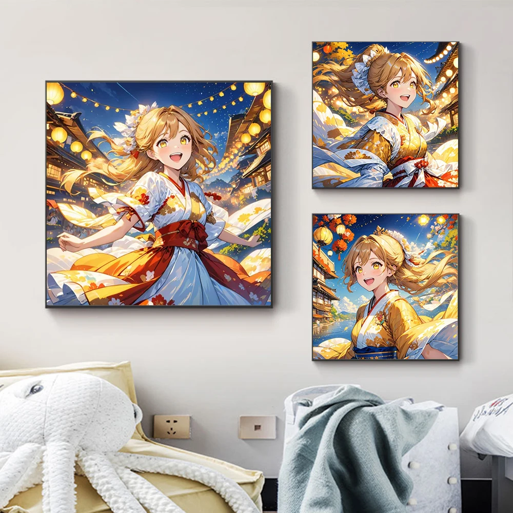 5D Diamond Painting Anime Style Girls DIY Full Drills Japanese Cartoon Girl Mosaic Kits Embroidery Cross Stitch Decor