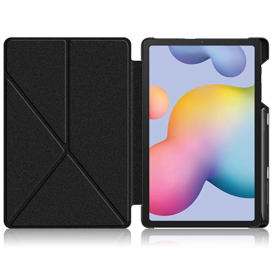 Trifold Kickstand PU Leather Case for Samsung Galaxy Tab S6 Lite 10.4 P610 P615 P613 P619 Smart Cover with Auto Sleep Wake UP