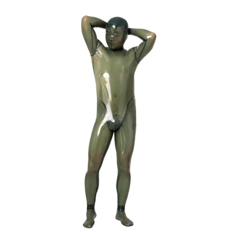 

Men'S Latex Full Coverage Bodysuit Sexy Tights
