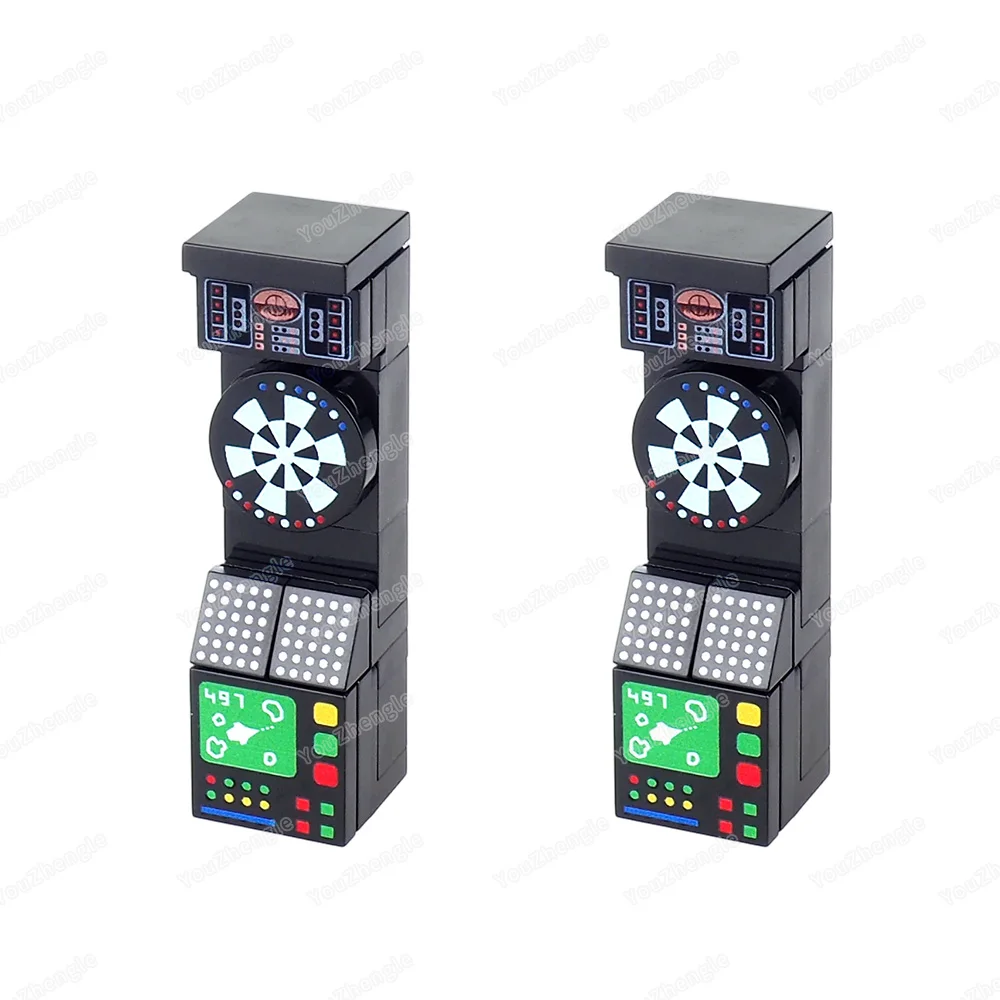 Elektroniczne rzutki do darta, klocki konstrukcyjne, zestaw do składania MOC, figurki, wyposażenie, scena walki, model rozrywkowy, prezent, zabawka dla chłopca