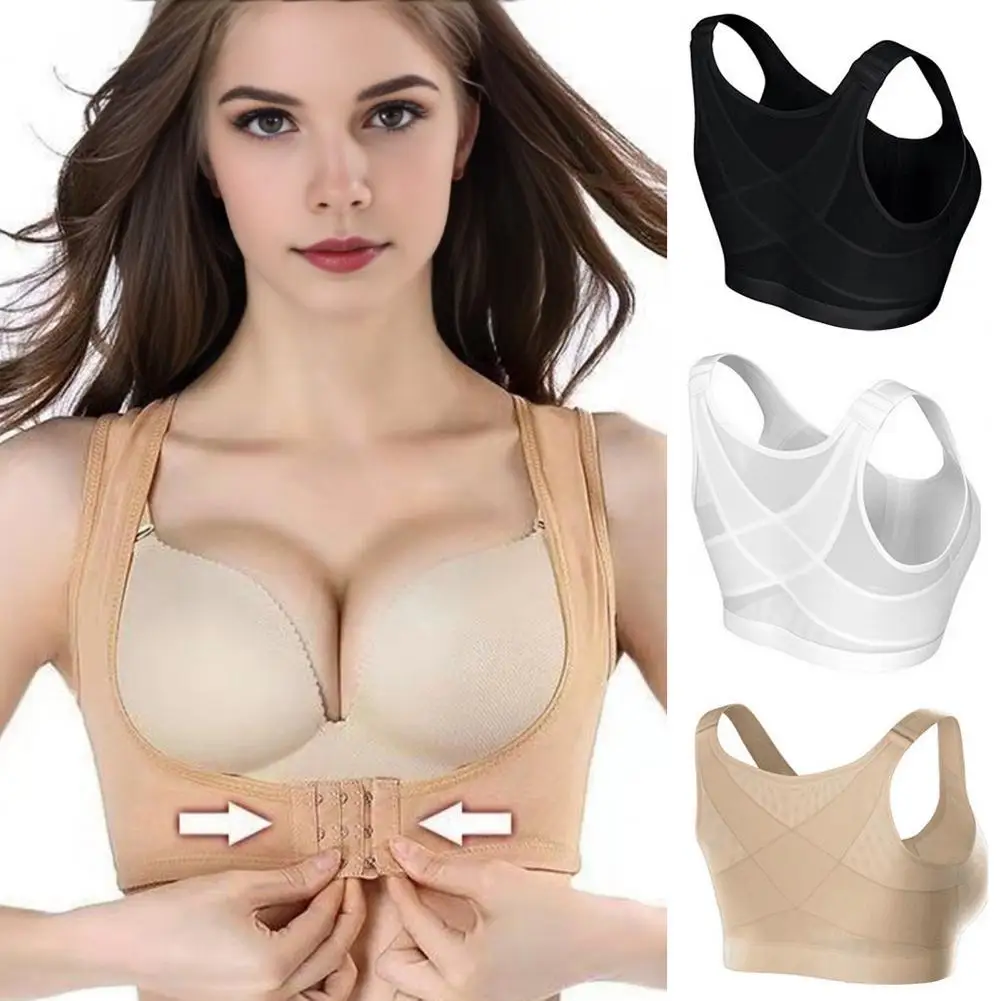 Women Sports Vest Bra Wireless Front Closure Brassiere Quick Dry Push Up Anti-snagging Shockproof Yoga Jogging Bra Underwear