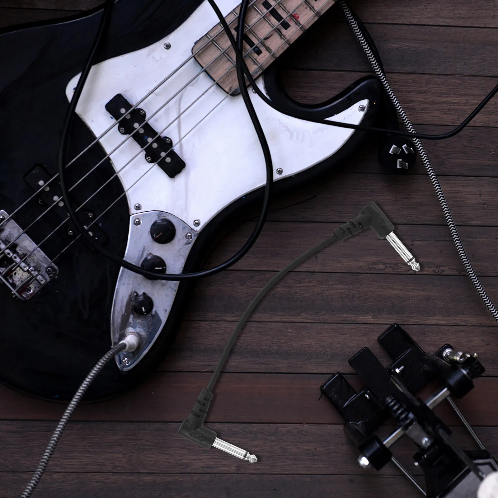

Electric Guitar Cable Copper Conductor Shielded Round Head Plug for Amp Pedal Board Effects Guitar Instrument Audio Cable