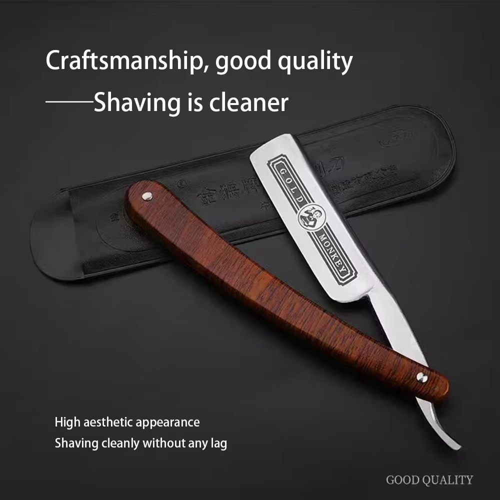 

Professional Straight Edge Barber Razor Shavette Open Razor Stainless Steel Blade Shave Ready Salon