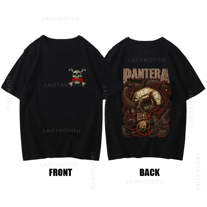 

Pantera Heavy Metal Band Theme 100%Cotton Summer Unique Streetwear Tee T-Shirt for Men Women Snake Eye Skull Street Fashion Top