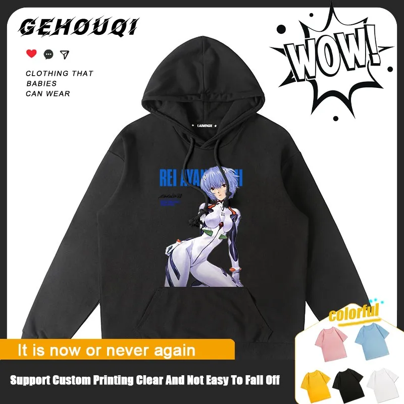 

Eva New Century Evangelion Warrior Hooded Men's 2024 New Autumn Ayanami Akira Anime Clothes