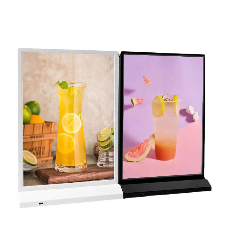 A5 A4 A3 Desktop Advertising Light Box Double Sided Menu Light Emitting Diode Rechargeable Battery
