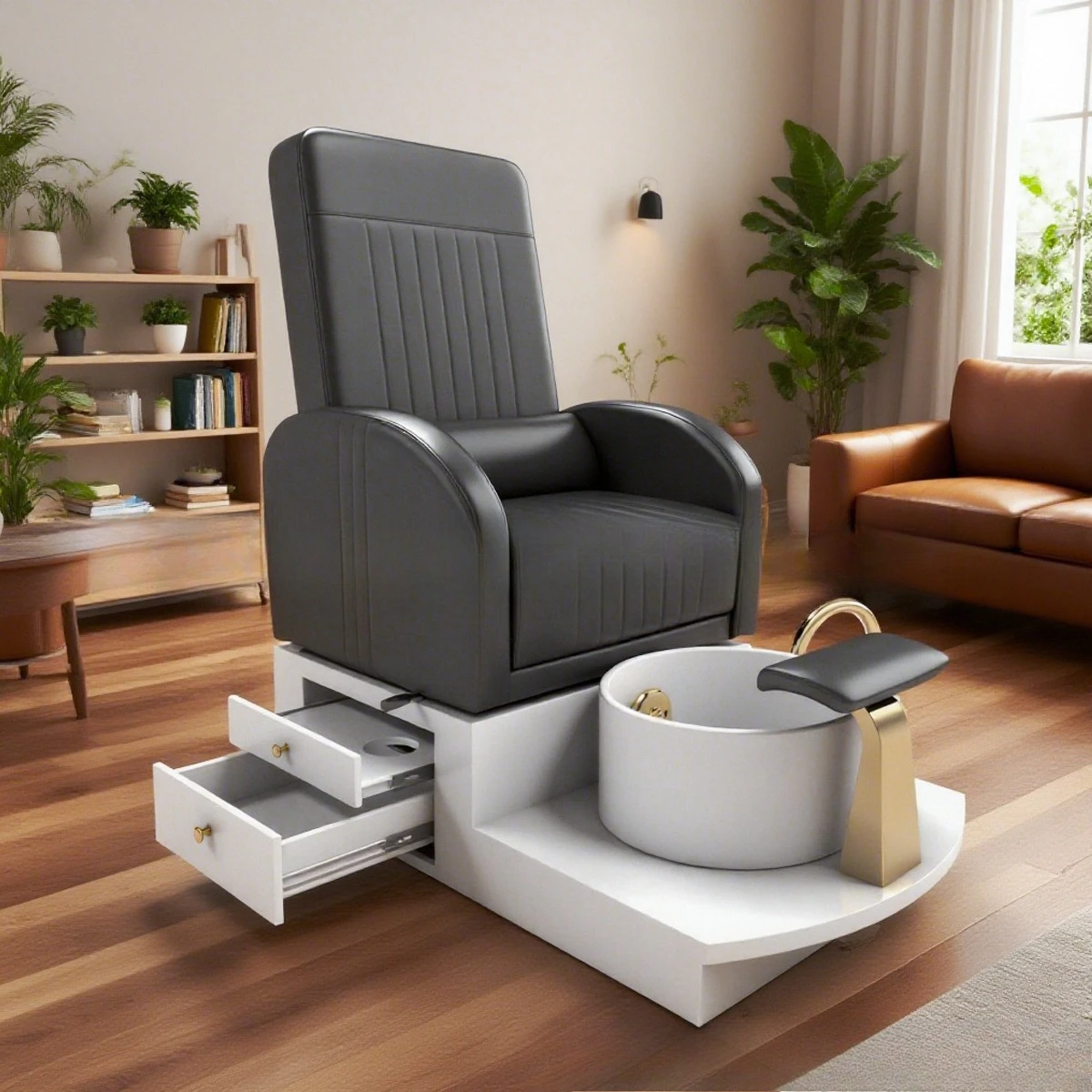 

Postmodern Beauty Salon Multifunctional Beauty Foot Bath Massage Chair