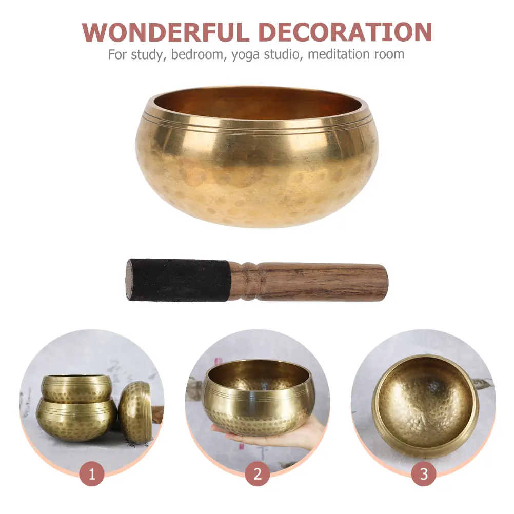

Meditation Bowl Buddha Chanting Yoga Copper Singing Tibetan Sound Buddhism Supply