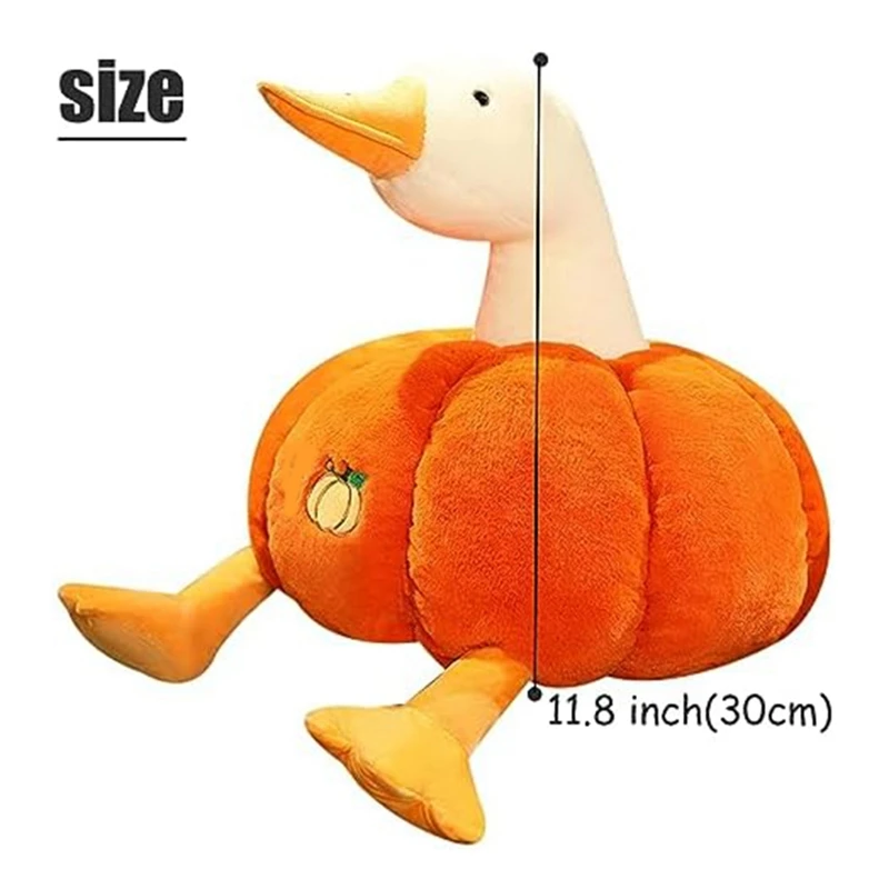 Stuffed Pumpkin  Duck Pumpkin Plush Toy Soft Couch Throw Pillow Pumpkin Horizontal Floor Lazy Sofa Pumpkin Duck Pillow