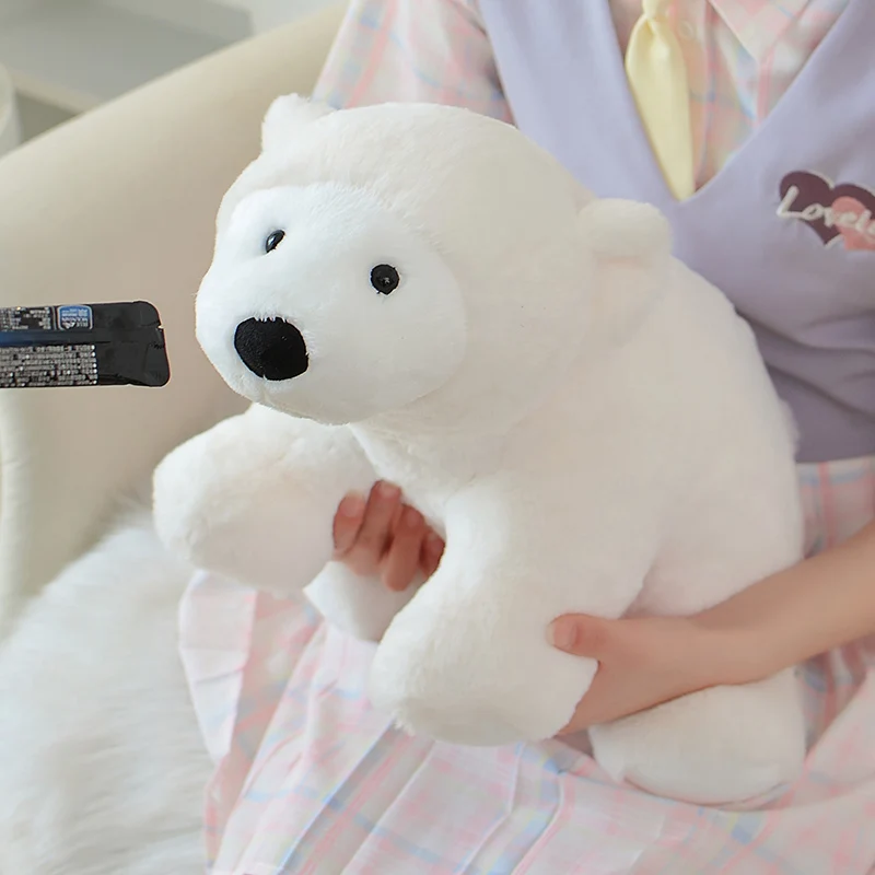 50ซม.การ์ตูนหมีขั้วโลก Plush ของเล่น Cuddly สีขาวสีขาวตุ๊กตาหมีตุ๊กตาหมีตุ๊กตาหมีตุ๊กตาสัตว์โยนหมอน Hug นุ่ม Plushies วันเกิดของขวัญ