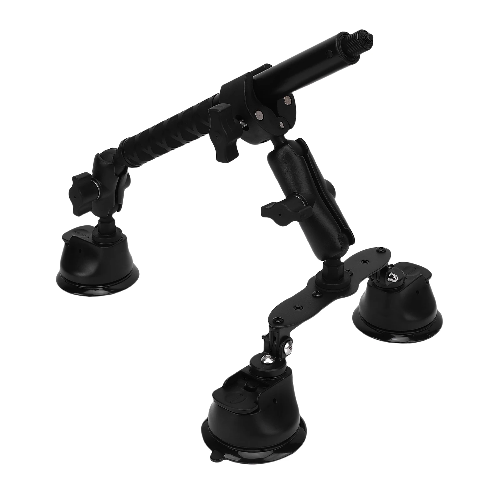 Triple Suction Cup Car Mount Kit Fit For Insta360 X5 X4 X3 X2 X One RS R Action Camera With 45.28in Selfie Stick Dual Ball Head