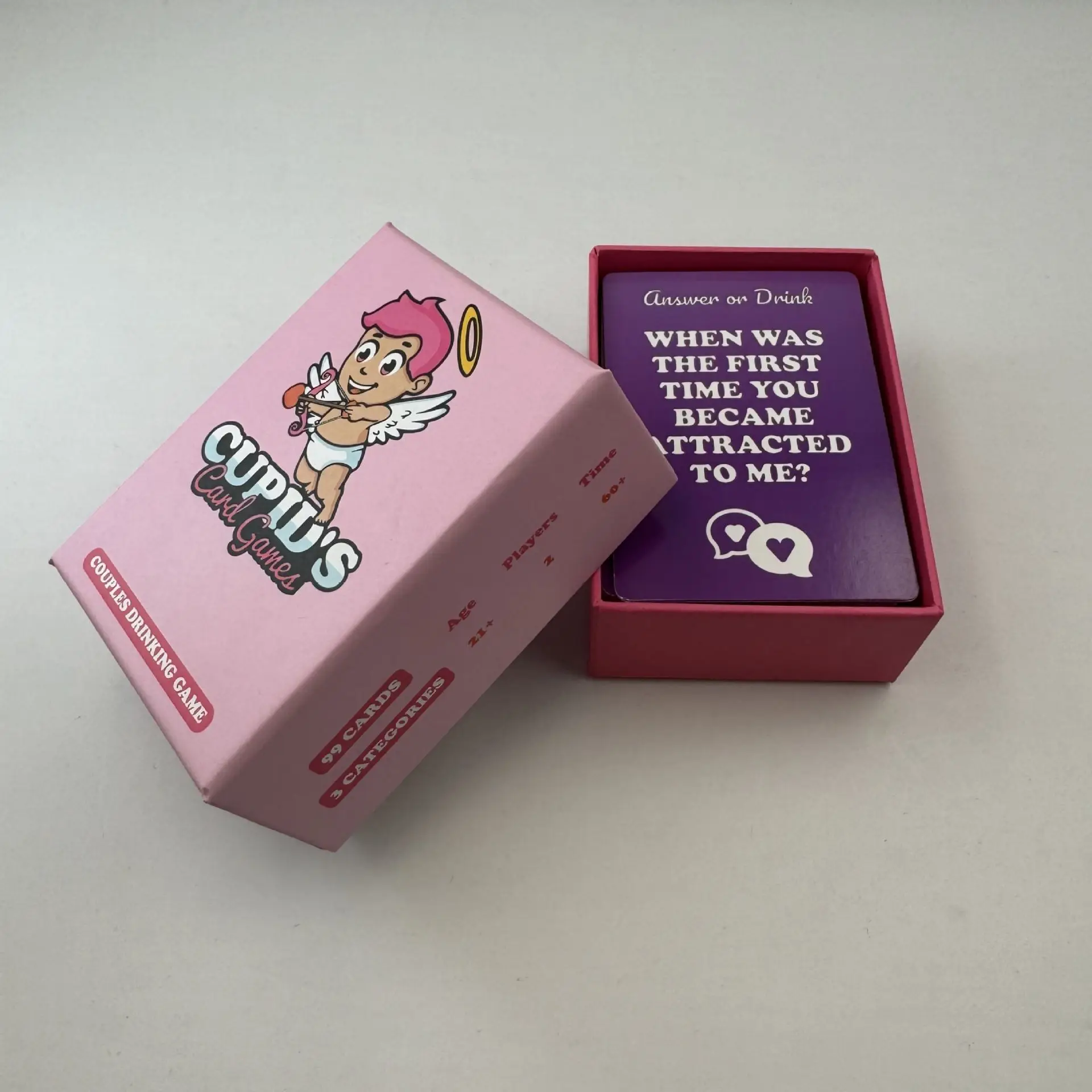 Cupid Card Game  Couples Drinking Game for Adult Dating Nights Bedroom Game for Male and Female Pairs Valentine's Day Gift