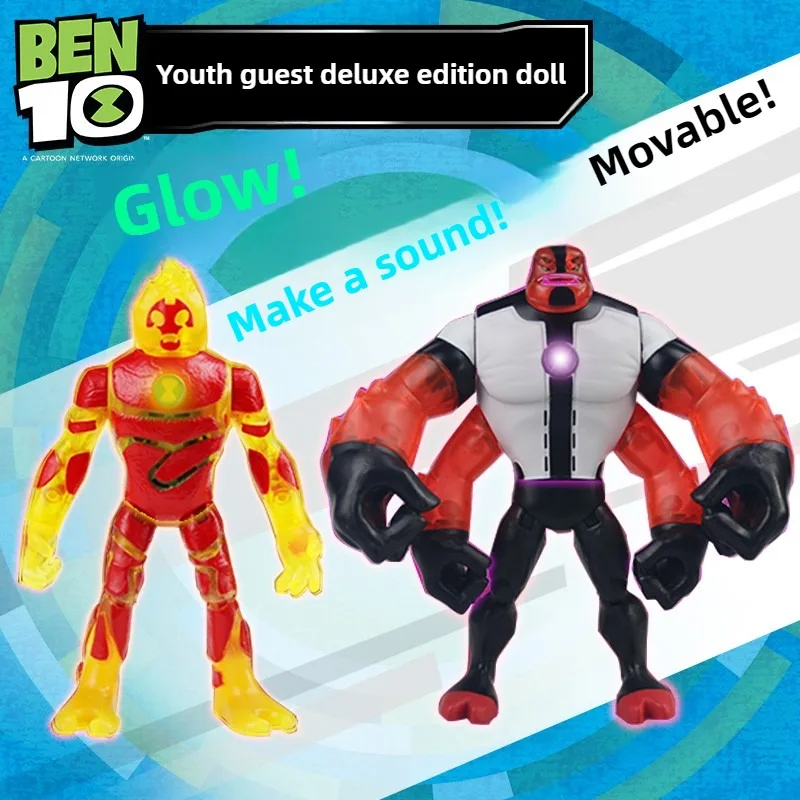 

Фигурки Ben10, артикуляционная деформационная модель с четырьмя оружиями, Tennyson Ben, звуковые и световые куклы, детские игрушки, подарок