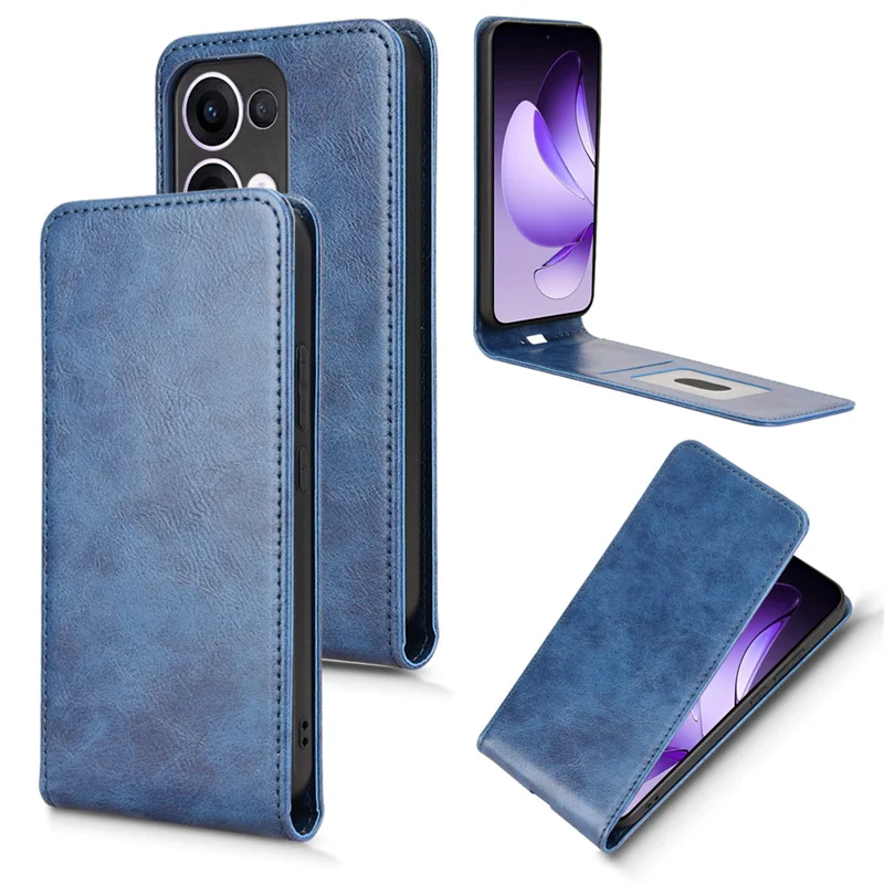 For OPPO Reno 13 5G Vertical Flip Cover Case Silicone Soft Leather Wallet Card Protector Case For OPPO Reno13 5G Global edition