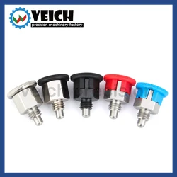 VCN213 M6/8/10 Carbon Steel/Stainless Steel ReturnType/Self-locking Mini Index Plunger Pins Black/Blue/Red Knob Locating Pins