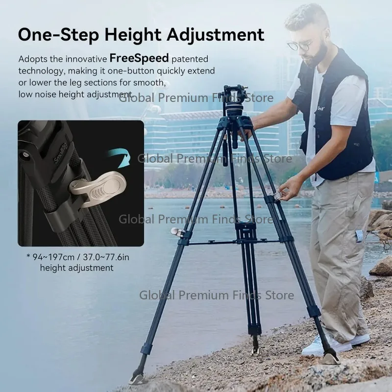AD-100 Fre-eBla-zer Heavy-Duty Carbon Fiber Tripod System, 78