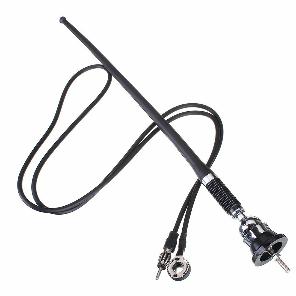 High‑Grade Aluminum Alloy ABS Car Roof Antenna 44cm AM FM VICS Shockproof With 1.3m Cable & Stand view 5