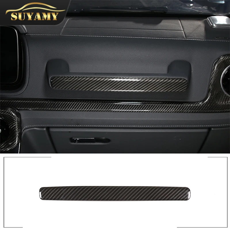 Car Styling Glove Box Handle Decoration Cover Sticker Trim For Mercedes Benz G Class W463 2019-2020 Interior Auto Accessories