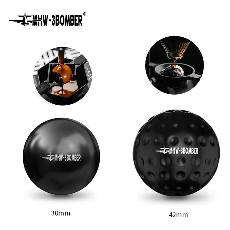 MHW-3BOMBER 2Pcs Espresso Frozen Ball or Pour-over Chilling Ball Stainless Steel Chiller Ball/Ice Sphere Coffee Cooling Tools