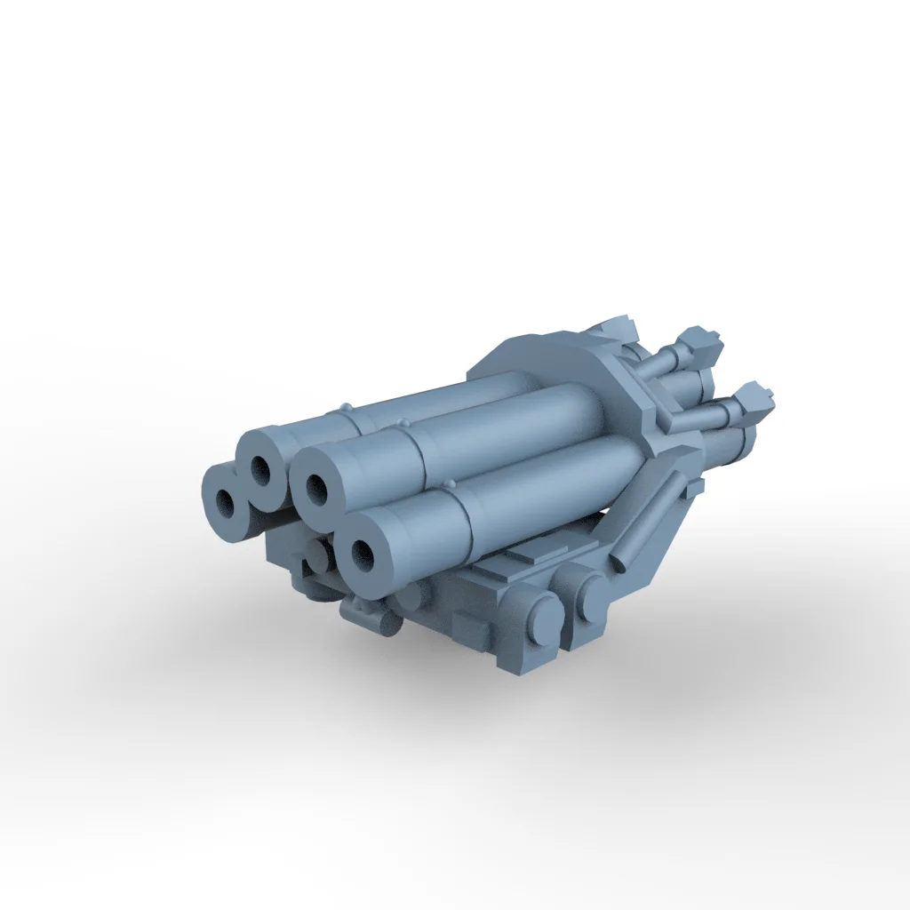 Yao's Studio LYCG398 1/350 1/200 1/700 Model Upgrade Parts Germany Quadruple-Mounted 375mm Antisubmarine Rocket Launcher